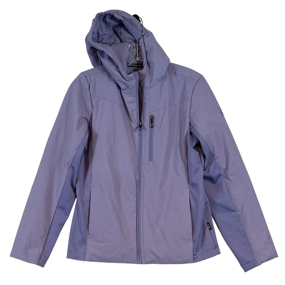 NWT Spyder Youth Superlite Jacket Purple Hooded Full Zip L‎ 14/16